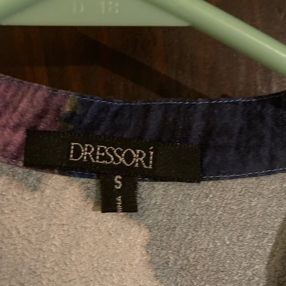 NWOT Dressori Crane Blouse, size small, multi-colored, purchased from Gump’s - Picture 6 of 9